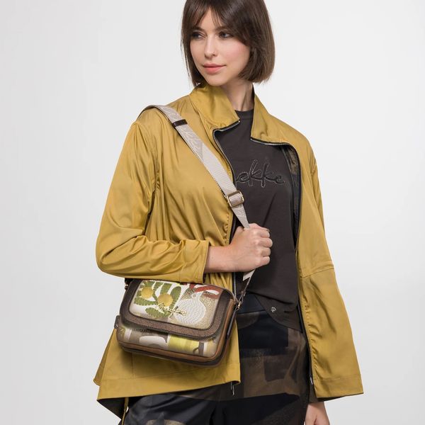 2. Borsa a tracolla con patta Anekke Amphora marrone Anekke 42713-349
