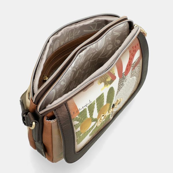 3. Borsa a tracolla con patta Anekke Amphora marrone Anekke 42713-349