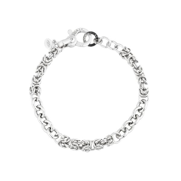 Combined chain bracelet Silver gray Suali Gioielli