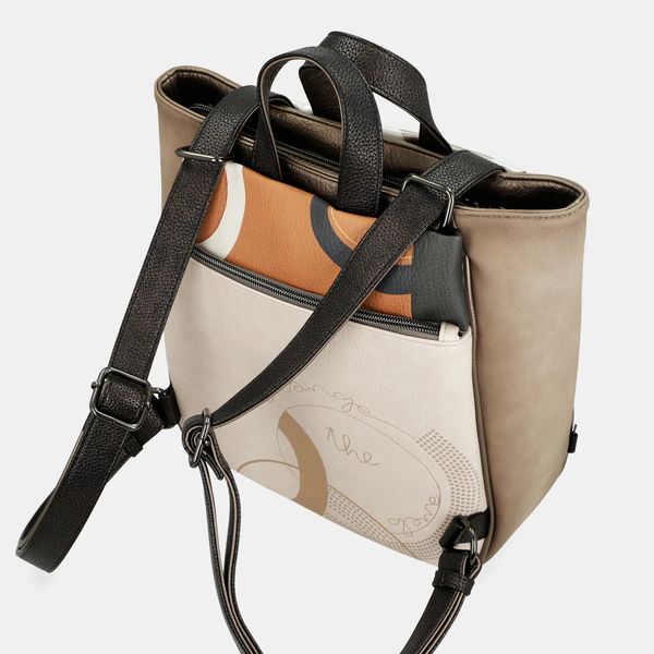 2. Zaino doppio manico Eikon beige Anekke 42755-256