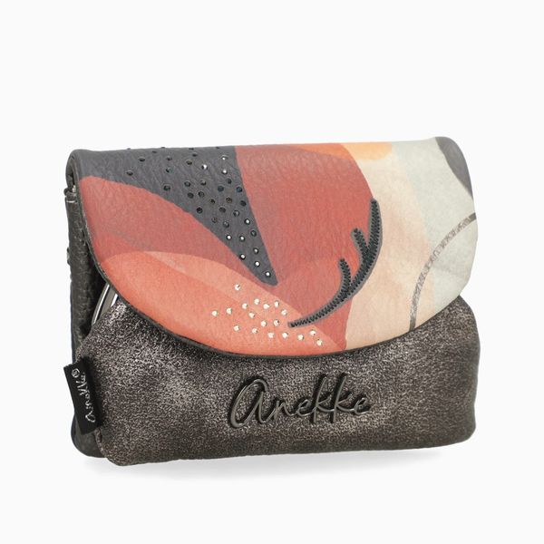 Eikon coin purse with flap dark brown Anekke