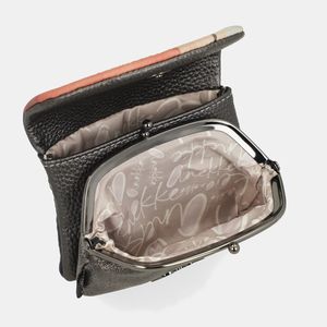 4. Porta monete con patta Eikon marrone scuro