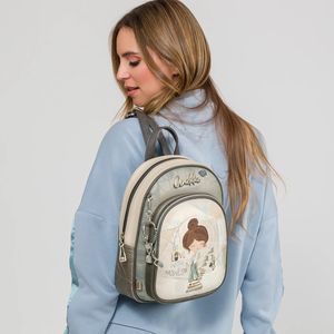 1. Zaino tasca frontale Sophia beige