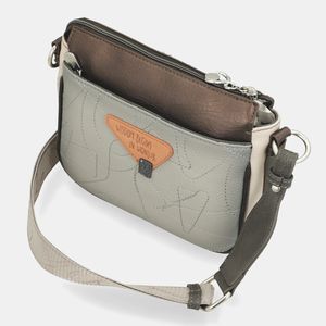 1. Borsa a tracolla stampa Sophia marrone