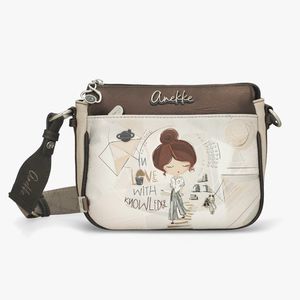 5. Borsa a tracolla stampa Sophia marrone
