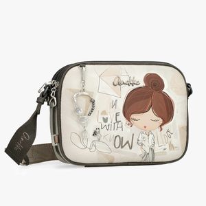 1. Borsa a tracolla Sophia marrone