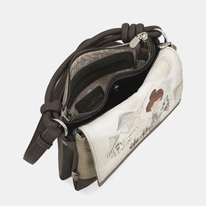 3. Borsa a tracolla con manico corto Sophia marrone