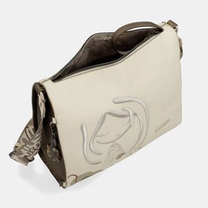 3. Borsa grande tracolla Gaia beige