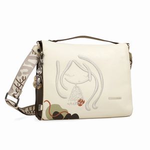 5. Borsa grande tracolla Gaia beige