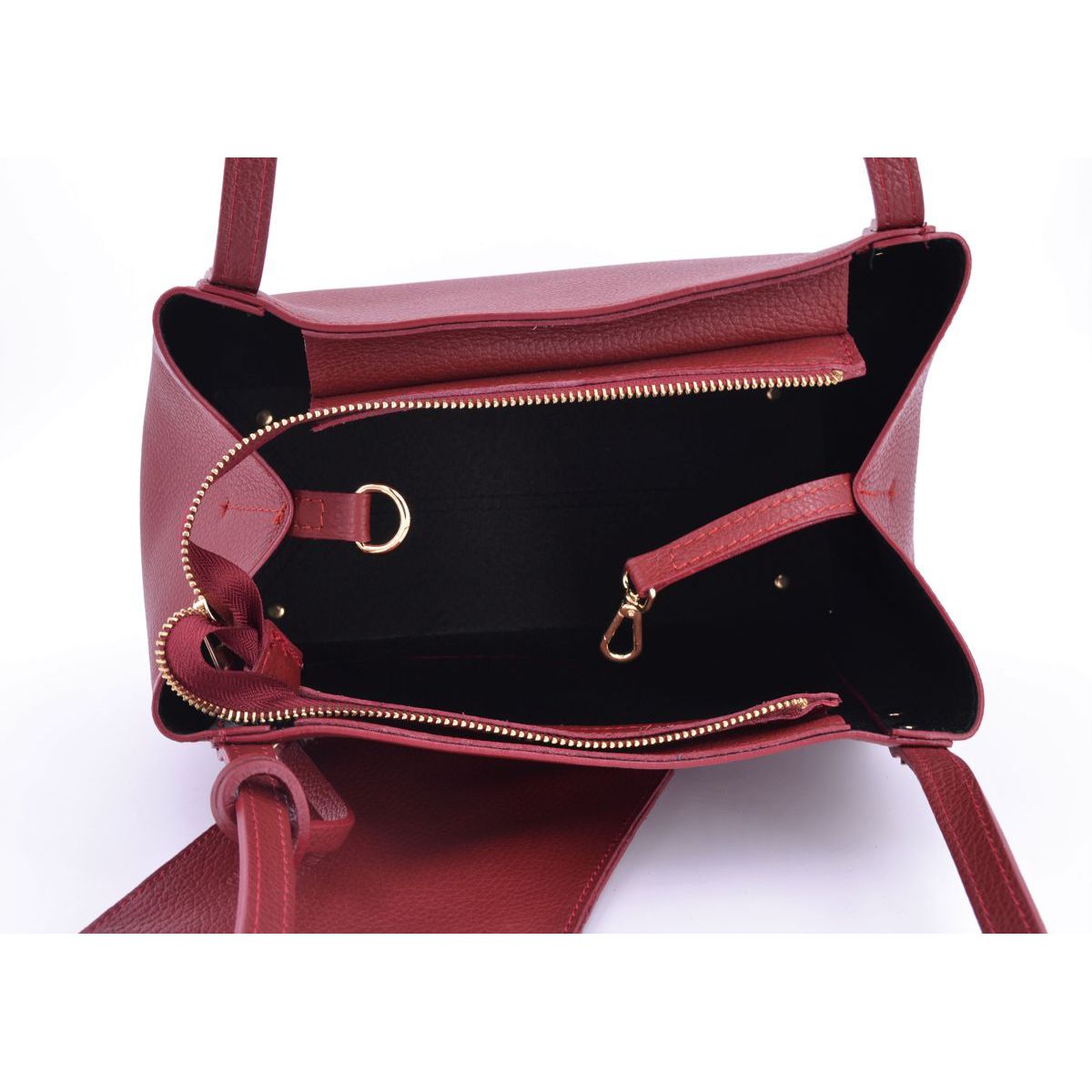 Borsa A Tracolla Bordeaux In Pelle Borsa A Tracolla Bordeaux In Pelle
