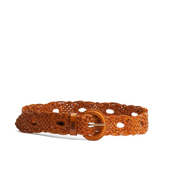 Wide Gila braided belt Yellow BIBA