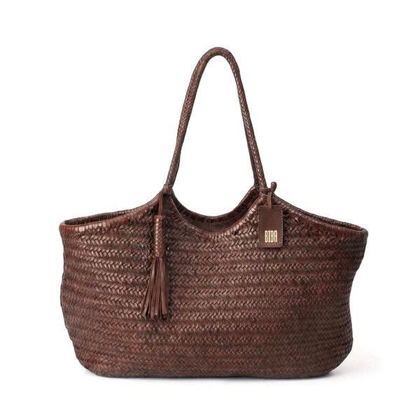 1. Perkins double handle shopper bag dark brown BIBA per9l