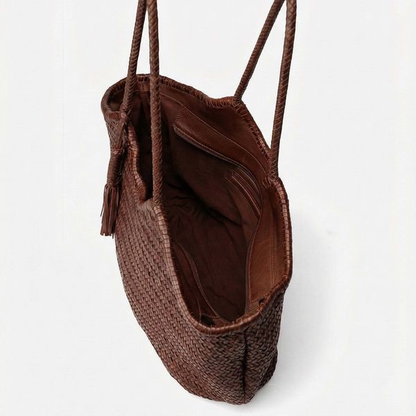 2. Perkins double handle shopper bag dark brown BIBA per9l