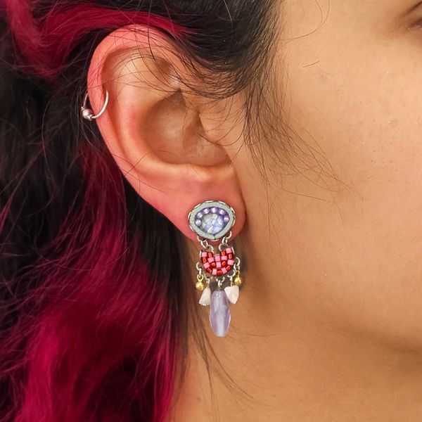 1. Orecchini Pasture, Spring Awakening Set lavanda AyalaBar c2362