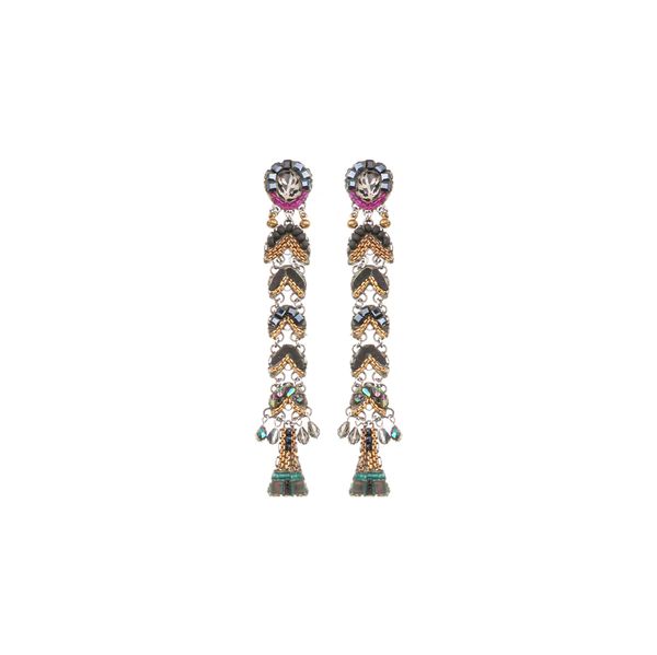 Pitch earrings, obsidian set black AyalaBar