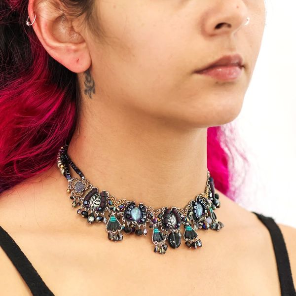 1. Collana Blackout, Obsidian Set nero AyalaBar c3624