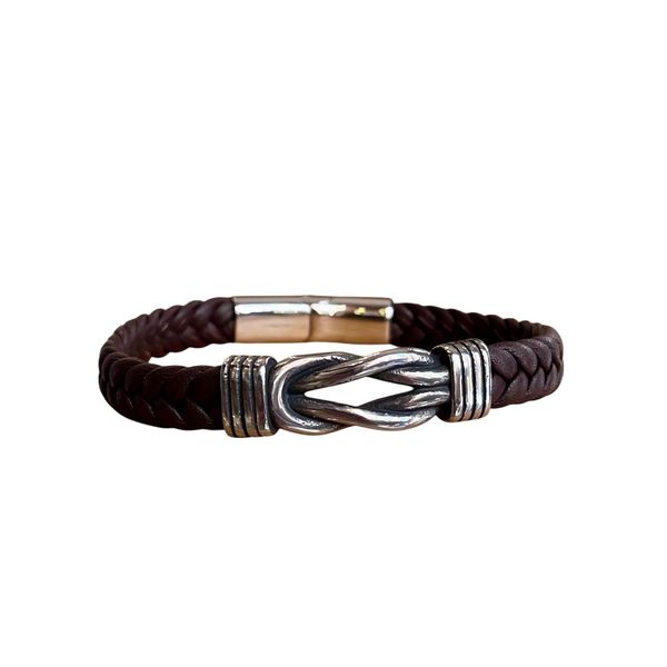 1. “Reef knot” bracelet brown BRASS Workshop brp1