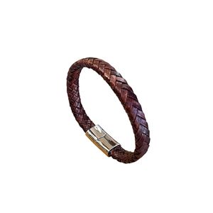 1. Bracciale intreccio piatto Marrone