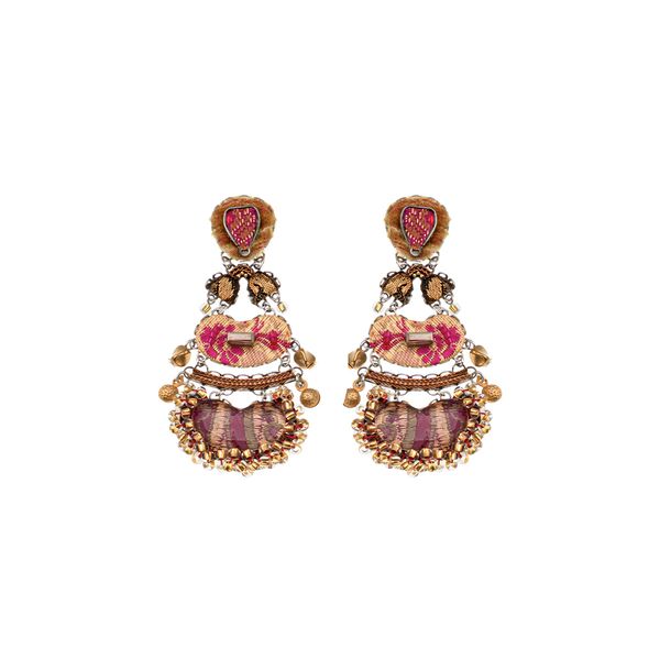 Prunos Earrings, Plum Wine Set gold AyalaBar