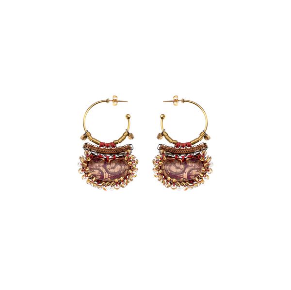 2. Frostbloom Earrings, Plum Wine Set gold AyalaBar h2387