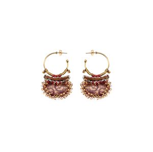 2. Frostbloom Earrings, Plum Wine Set gold