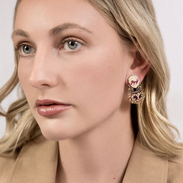 3. Petaline Earrings, Plum Wine Set gold AyalaBar h2389