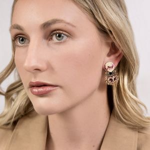 3. Petaline Earrings, Plum Wine Set gold
