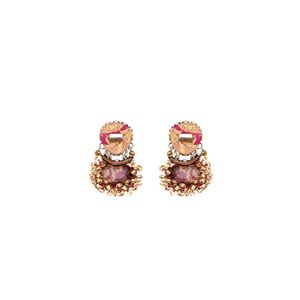 1. Orecchini Petaline, Plum Wine Set oro