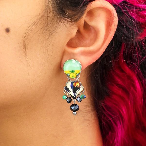 1. Toffee Earrings, Candy Twist Set green AyalaBar r2403