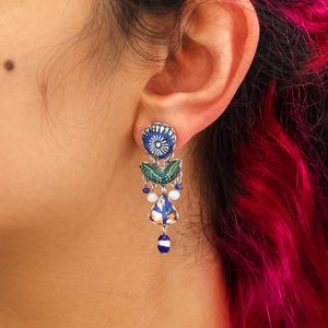 2. Orecchini Aphrodite, Blue Domes Set blu