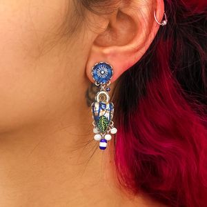 1. Orecchini Apollo, Blue Domes Set blu