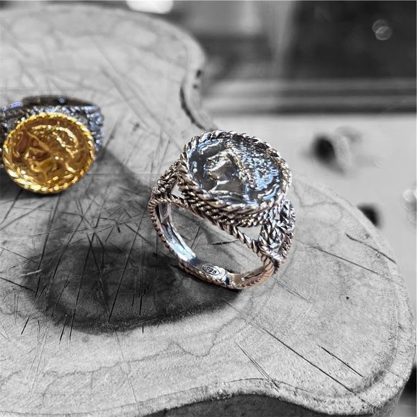 2. Anello barocco “Aretusa” grigio argento BRASS Workshop anar01